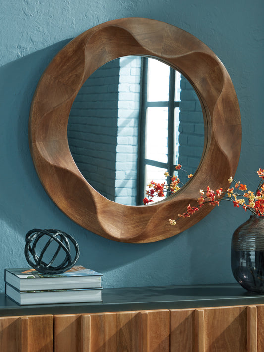 Orange Furniture Outlet - Ashley Furniture - Aajon Mirror - Accent Mirror / Brown - A8010427