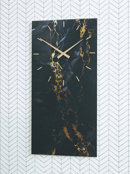 Orange Furniture Outlet - Ashley Furniture - Teague Wall Decor - Wall Clock / Black/Gold Finish - A8010430