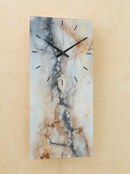 Orange Furniture Outlet - Ashley Furniture - Teague Wall Decor - Wall Clock / Brown/Gray/Ivory - A8010432