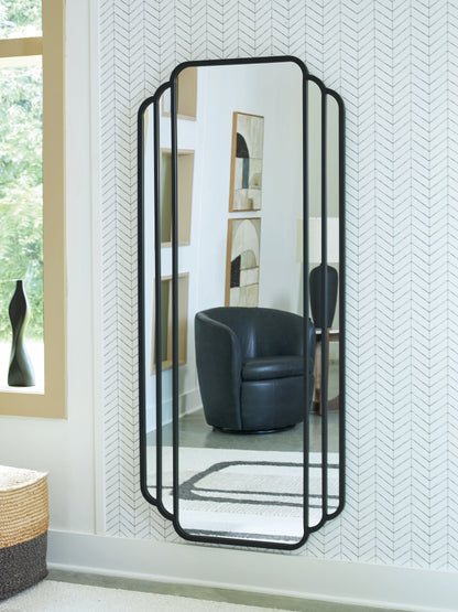 Orange Furniture Outlet - Ashley Furniture - Antigone Mirror - Floor Mirror / Black - A8010434