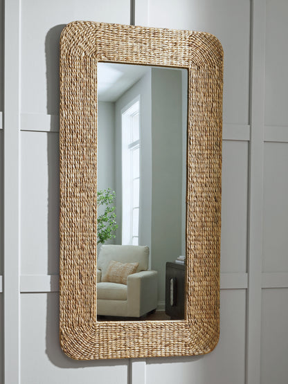 Orange Furniture Outlet - Ashley Furniture - Norigan Mirror - Floor Mirror / Natural - A8010438