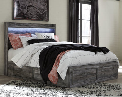 Orange Furniture Outlet - Ashley Furniture - Baystorm Bedroom - Queen Panel Bed with 4 Storage Drawers / Gray - B221B13