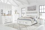 California King Panel Storage Bed