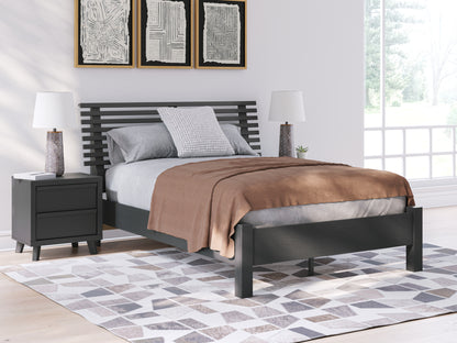 Orange Furniture Outlet - Ashley Furniture - Danziar Bedroom - Full Slat Panel Bed / Black - B1013B19