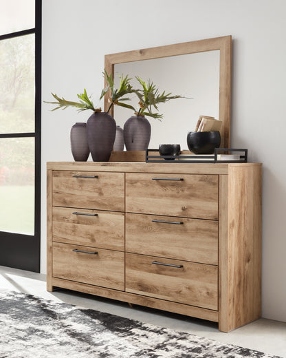 Orange Furniture Outlet - Ashley Furniture - Hyanna Bedroom - Dresser and Mirror / Tan Brown - B1050B1