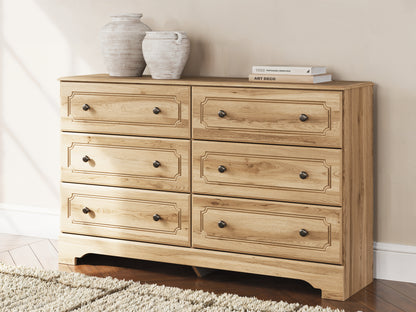 Orange Furniture Outlet - Ashley Furniture - Aleaport Bedroom - Six Drawer Dresser / Warm Brown - PCB1075-31