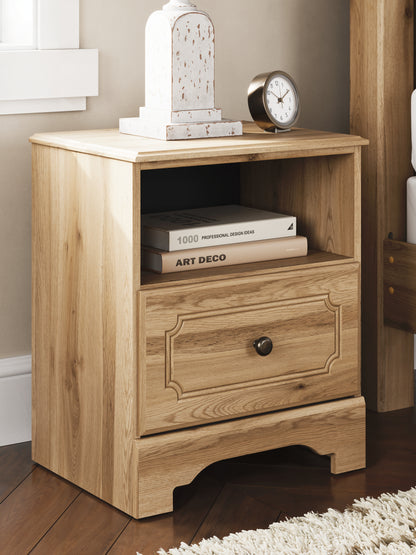 Orange Furniture Outlet - Ashley Furniture - Aleaport Bedroom - One Drawer Night Stand / Warm Brown - PCB1075-91