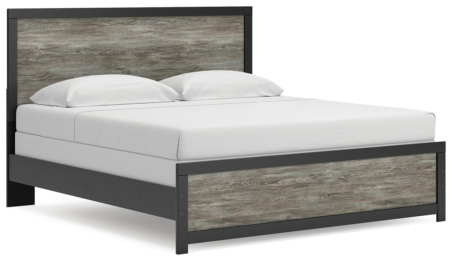 Orange Furniture Outlet - Ashley Furniture - Broachmyn Bedroom - King Panel Bed / Black/Gray - PCB1118B7