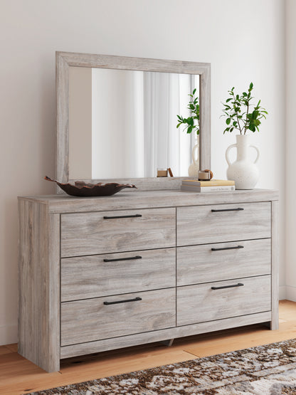 Orange Furniture Outlet - Ashley Furniture - Broachmyn Bedroom - Dresser and Mirror / Gray - PCB1120B1