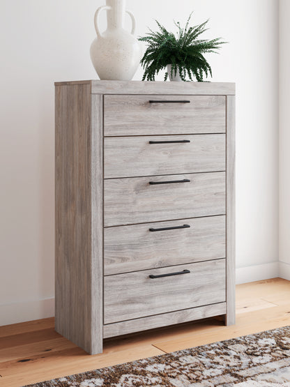 Orange Furniture Outlet - Ashley Furniture - Broachmyn Bedroom - Five Drawer Chest / Gray - PCB1120-46
