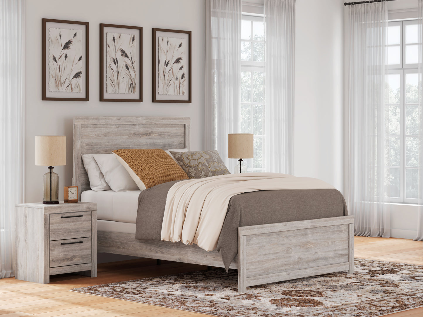 Orange Furniture Outlet - Ashley Furniture - Broachmyn Bedroom - Full Panel Bed / Gray - PCB1120B9