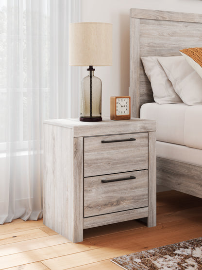 Orange Furniture Outlet - Ashley Furniture - Broachmyn Bedroom - Two Drawer Night Stand / Gray - PCB1120-92