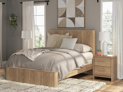 Orange Furniture Outlet - Ashley Furniture - Gramburg Bedroom - Queen Panel Bed / Warm Natural Brown - PCB1121B4