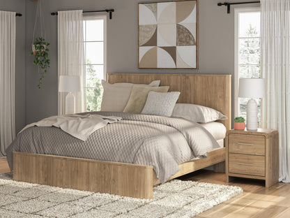 Orange Furniture Outlet - Ashley Furniture - Gramburg Bedroom - King Panel Bed / Warm Natural Brown - PCB1121B16