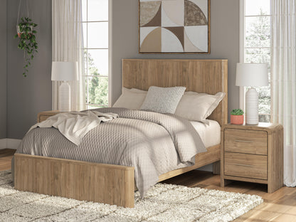 Orange Furniture Outlet - Ashley Furniture - Gramburg Bedroom - Full Panel Platform Bed / Warm Natural Brown - PCB1121B9