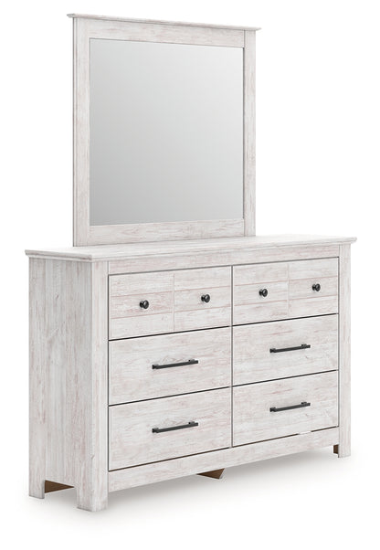 Orange Furniture Outlet - Ashley Furniture - Makidern Bedroom - Dresser and Mirror / Whitewash - PCB1171B1