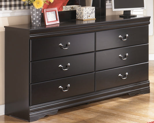 Orange Furniture Outlet - Ashley Furniture - Huey Vineyard Bedroom - Two Drawer Night Stand / Black - B128-92