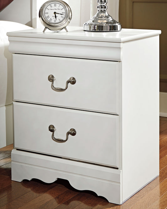 Orange Furniture Outlet - Ashley Furniture - Anarasia Bedroom - Two Drawer Night Stand / White - B129-92