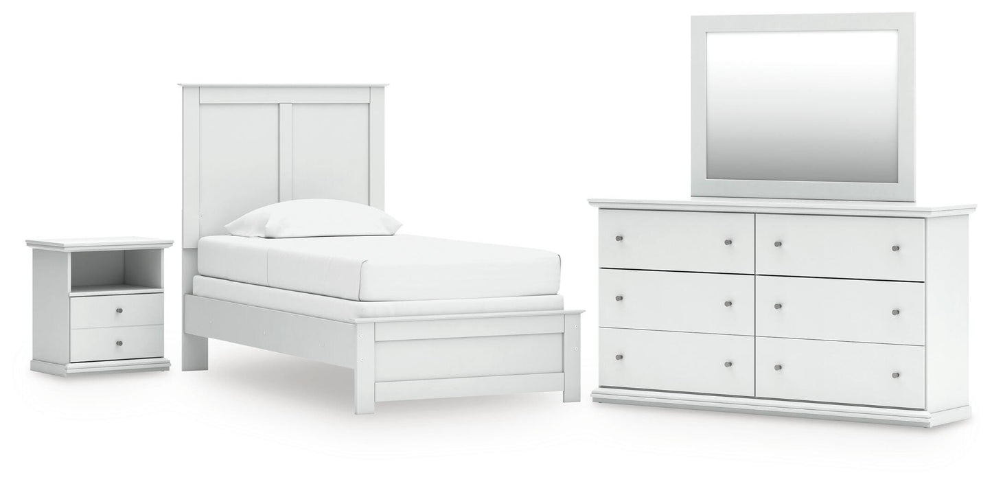Orange Furniture Outlet - Ashley Furniture - Bostwick Shoals Twin Panel Bed, Dresser, Mirror and Nightstand - Twin Panel Bed, Dresser, Mirror and Nightstand - B139B60