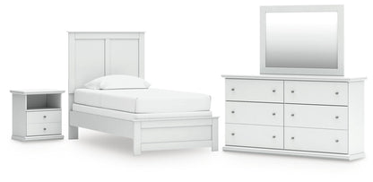 Bostwick Shoals Twin Panel Bed, Dresser, Mirror and Nightstand