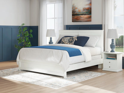 Orange Furniture Outlet - Ashley Furniture - Bostwick Shoals Bedroom - King Panel Bed / White - B139B47