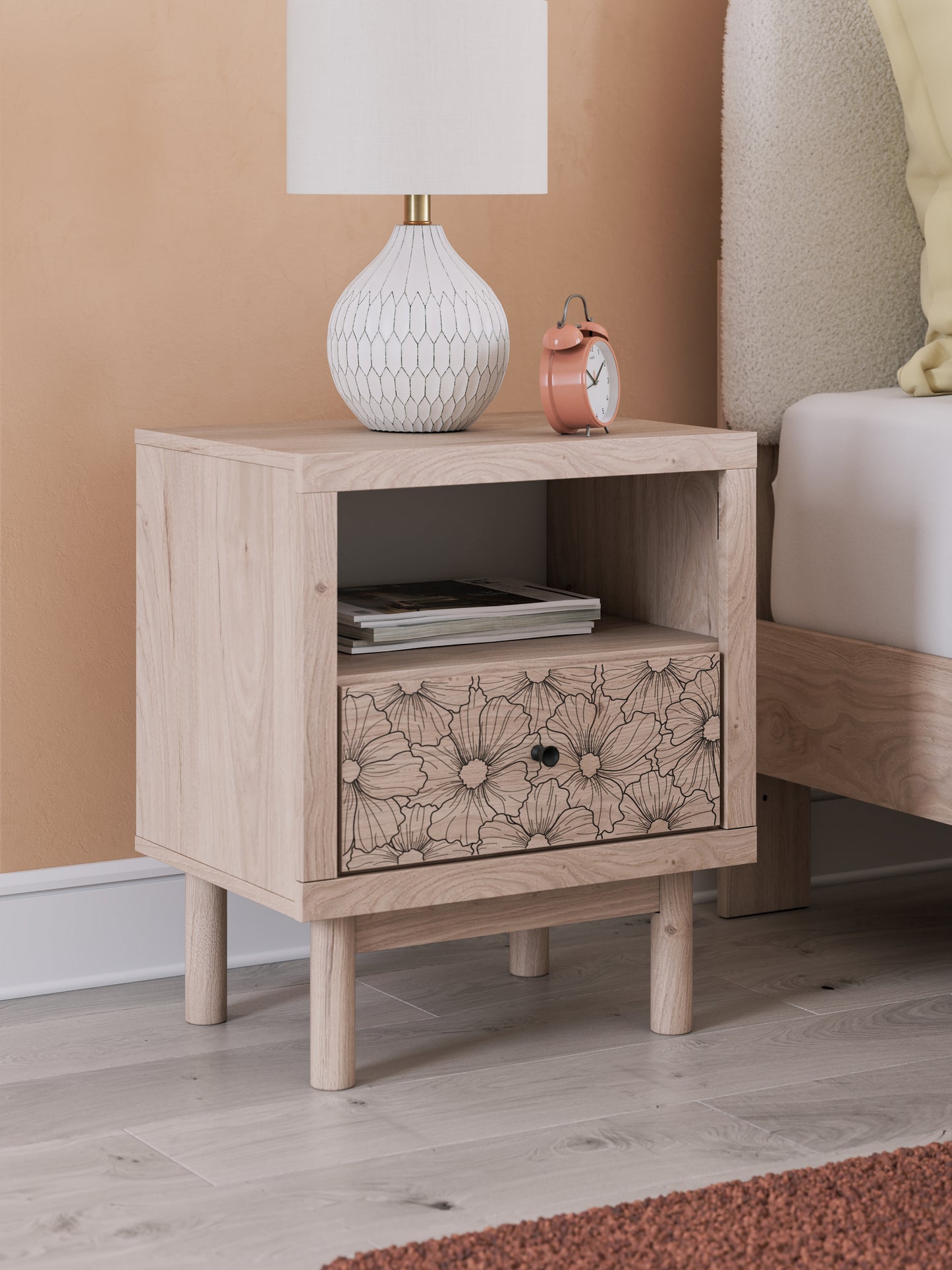 Orange Furniture Outlet - Ashley Furniture - Arloster Bedroom - One Drawer Night Stand / Tan - PCB1566-91