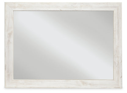 Orange Furniture Outlet - Ashley Furniture - Paxberry Bedroom - Bedroom Mirror / Whitewash - B181-36