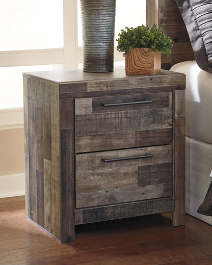 Orange Furniture Outlet - Ashley Furniture - Derekson Bedroom - Two Drawer Night Stand / Multi Gray - B200-92