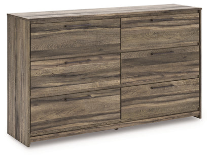Orange Furniture Outlet - Ashley Furniture - Elbrim Bedroom - Six Drawer Dresser / Brown - PCB2005-31