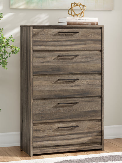 Orange Furniture Outlet - Ashley Furniture - Elbrim Bedroom - Five Drawer Chest / Brown - PCB2005-46