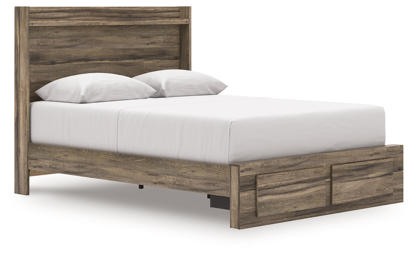 Orange Furniture Outlet - Ashley Furniture - Elbrim Bedroom - Queen Panel Storage Bed / Brown - PCB2005B4