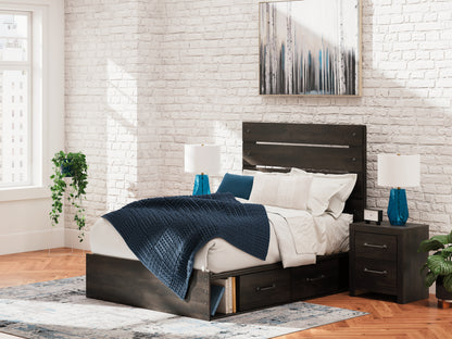 Orange Furniture Outlet - Ashley Furniture - Hollivern Bedroom - Full Panel Storage Bed / Dark Gray - PCB2108B15