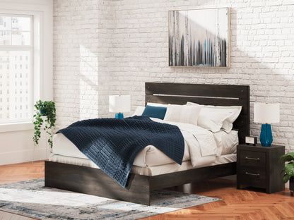 Orange Furniture Outlet - Ashley Furniture - Hollivern Bedroom - King Panel Bed / Dark Gray - PCB2108B8