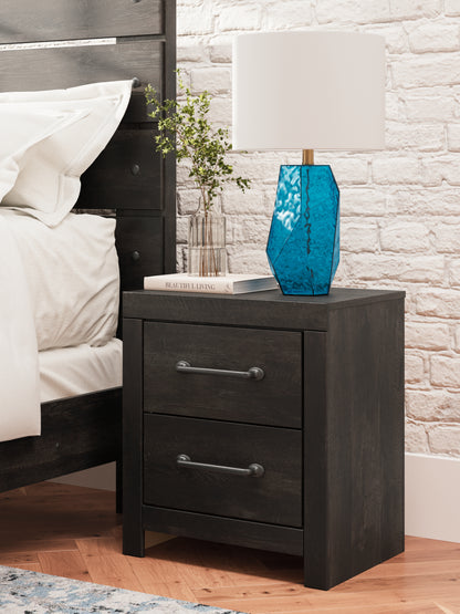Orange Furniture Outlet - Ashley Furniture - Hollivern Bedroom - Two Drawer Night Stand / Dark Gray - PCB2108-92