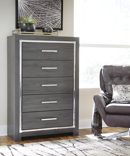 Orange Furniture Outlet - Ashley Furniture - Lodanna Bedroom - Full Panel Bed with 2 Storage Drawers / Gray - B214B5
