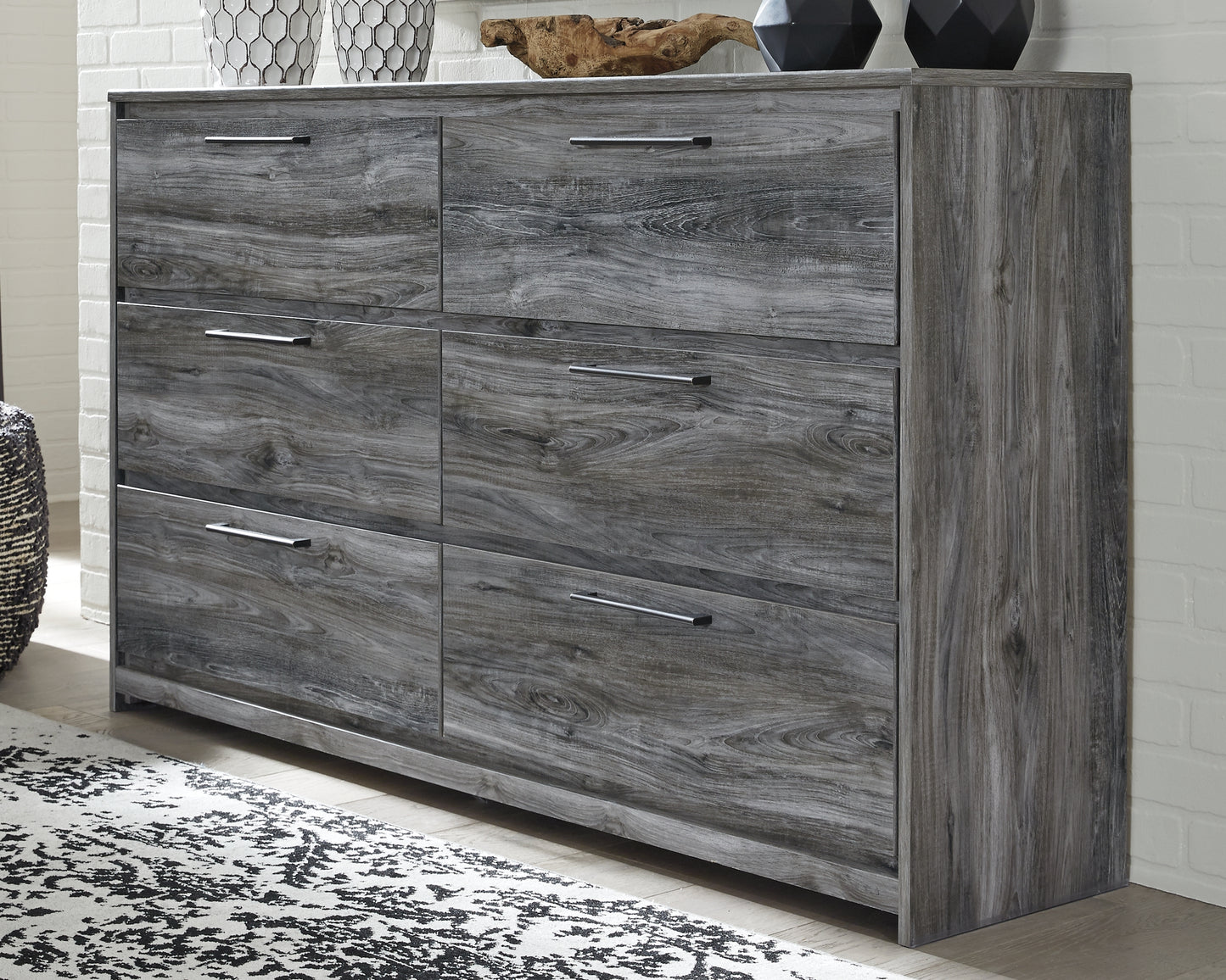 Orange Furniture Outlet - Ashley Furniture - Baystorm Bedroom - Six Drawer Dresser / Gray - B221-31