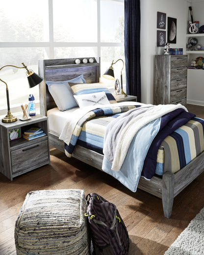Orange Furniture Outlet - Ashley Furniture - Baystorm Bedroom - Twin Panel Bed / Gray - B221B20
