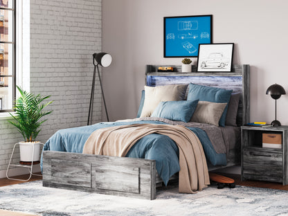 Orange Furniture Outlet - Ashley Furniture - Baystorm Bedroom - Full Panel Bed with 2 Storage Drawers / Gray - B221B34