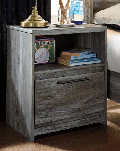 Orange Furniture Outlet - Ashley Furniture - Baystorm Bedroom - One Drawer Night Stand / Gray - B221-91