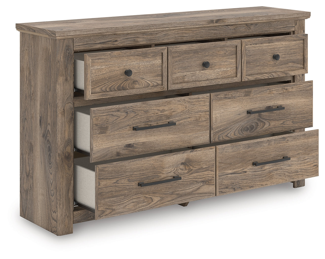 Orange Furniture Outlet - Ashley Furniture - Rusticott Bedroom - Five Drawer Chest / Brown - PCB2260-46
