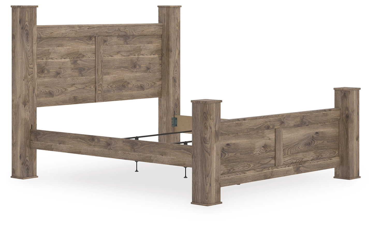 Orange Furniture Outlet - Ashley Furniture - Rusticott Bedroom - King Poster Bed / Brown - PCB2260B7