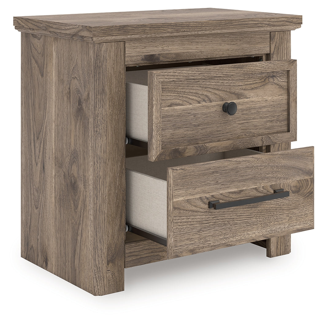 Orange Furniture Outlet - Ashley Furniture - Rusticott Bedroom - Two Drawer Night Stand / Brown - PCB2260-92