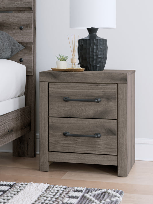 Orange Furniture Outlet - Ashley Furniture - Graystorm Bedroom - Two Drawer Night Stand / Brown Gray - PCB2405-92