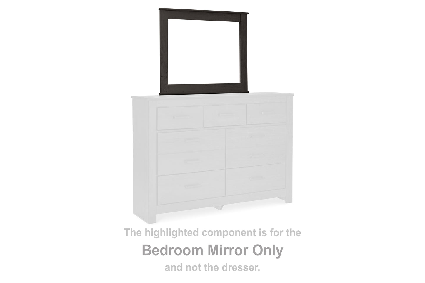Orange Furniture Outlet - Ashley Furniture - Brinxton Bedroom - Bedroom Mirror / Charcoal - B249-36