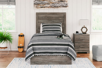 Orange Furniture Outlet - Ashley Furniture - Ralinksi Bedroom - Twin Panel Bed / Gray - B2587B11