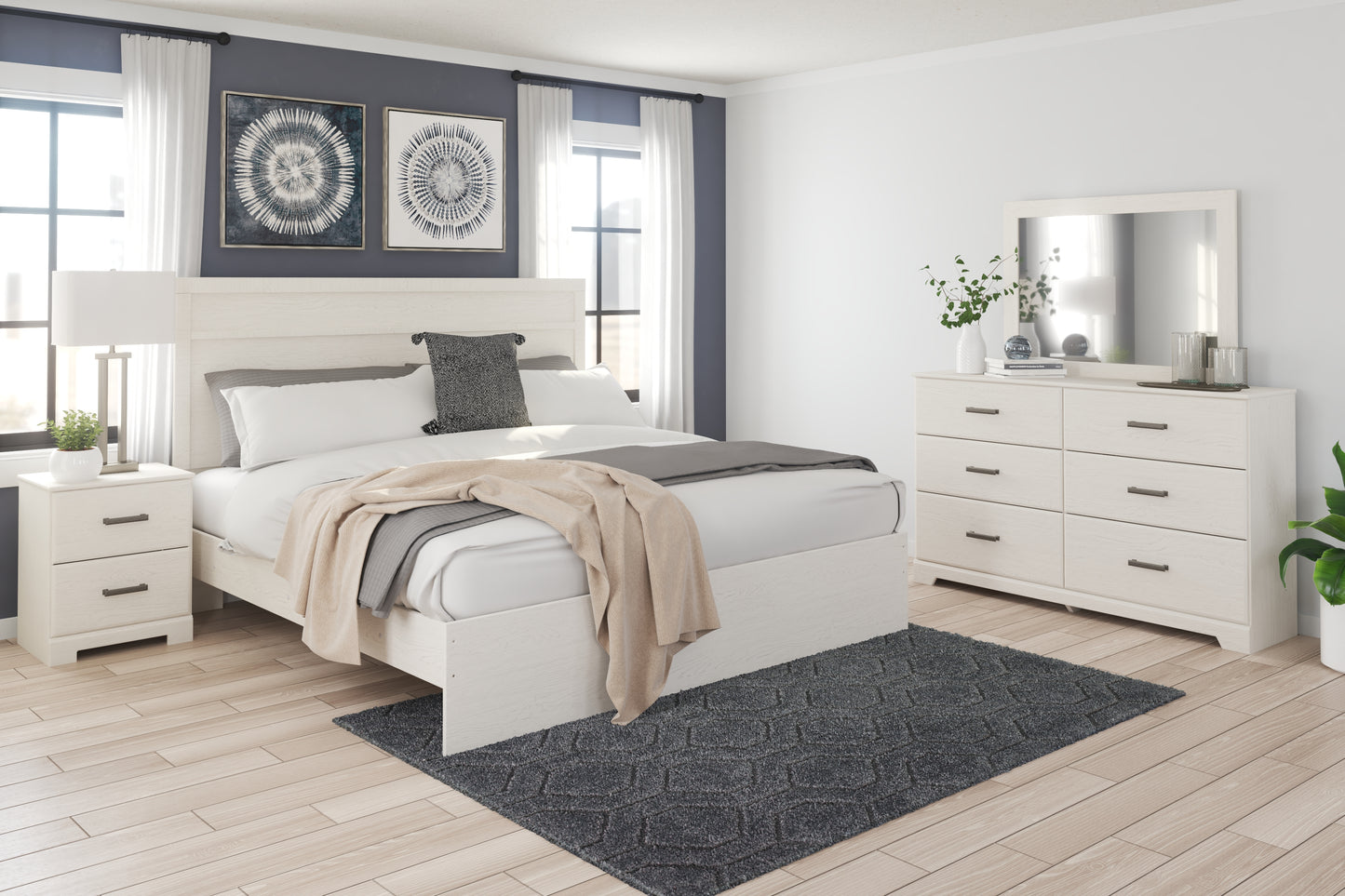 Orange Furniture Outlet - Ashley Furniture - Stelsie Bedroom - Two Drawer Night Stand / White - B2588-92
