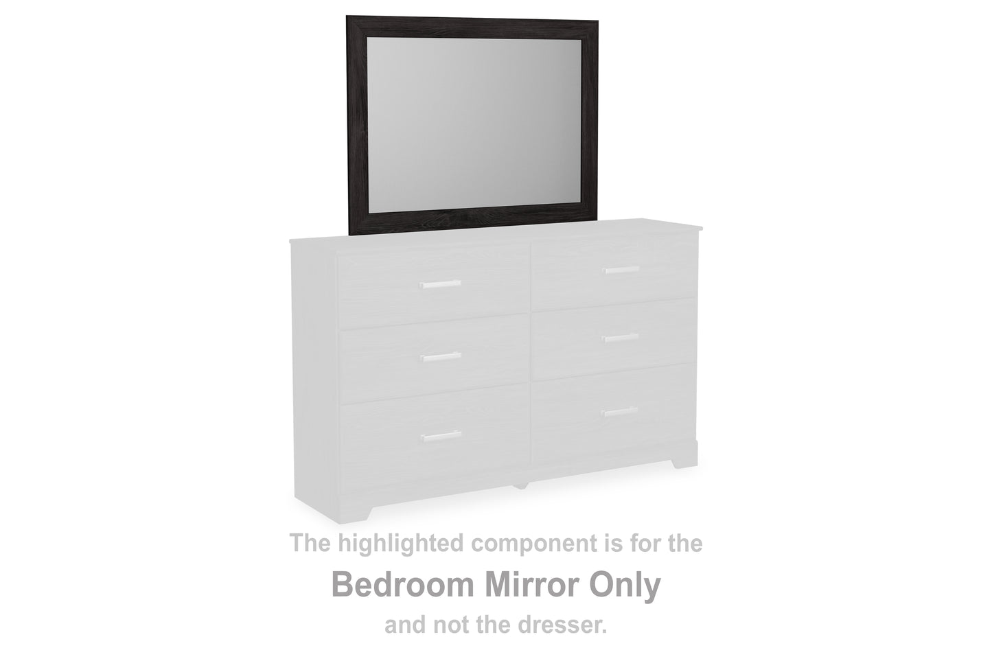 Orange Furniture Outlet - Ashley Furniture - Belachime Bedroom - Bedroom Mirror / Charcoal - B2589-36