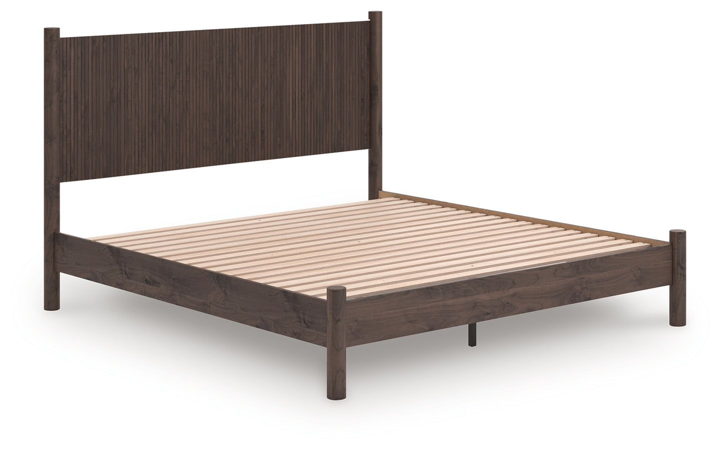 Orange Furniture Outlet - Ashley Furniture - Pamytta Bedroom - King Panel Platform Bed / Brown - PCB2614B27