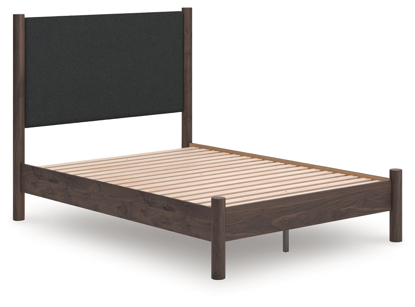 Orange Furniture Outlet - Ashley Furniture - Pamytta Bedroom - Full Upholstered Panel Platform Bed / Brown - PCB2614B10