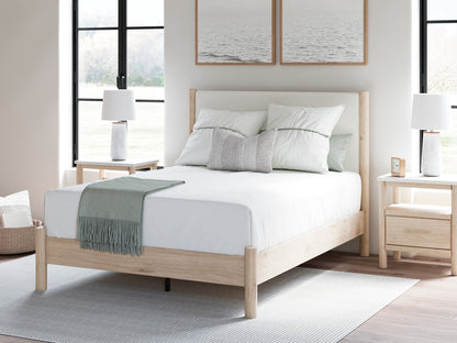 Orange Furniture Outlet - Ashley Furniture - Cadmori Bedroom - Queen Upholstered Panel Bed / Two-tone - B2615B4